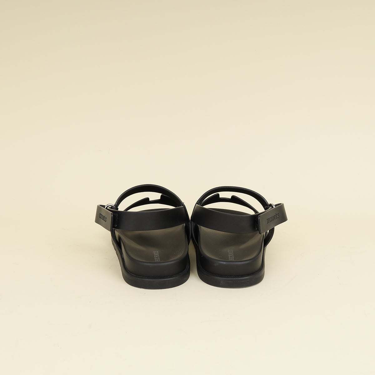 Hermes Black Genius Sandals 38
