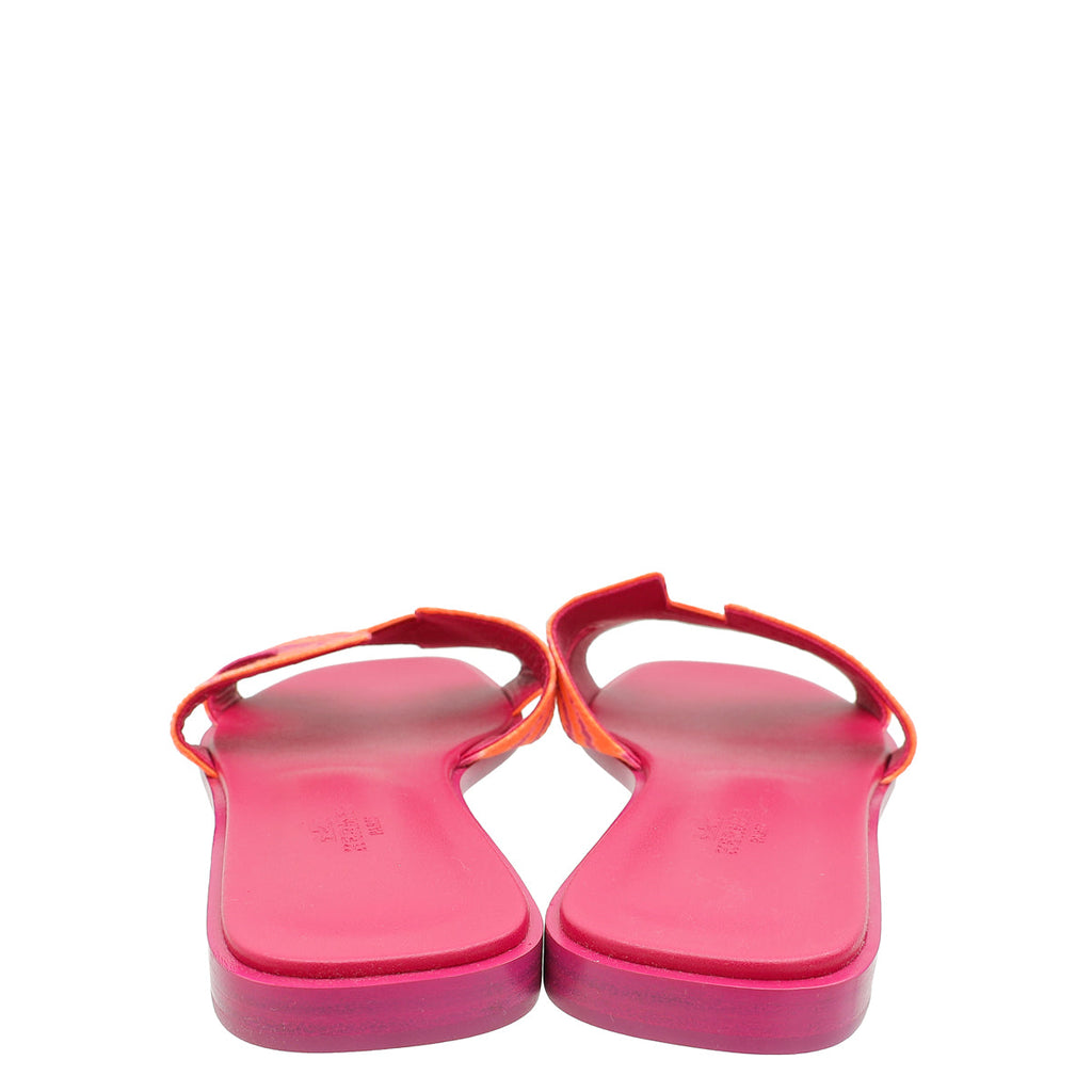 Hermes Bicolor Brides de Gala Oran Sandal 38