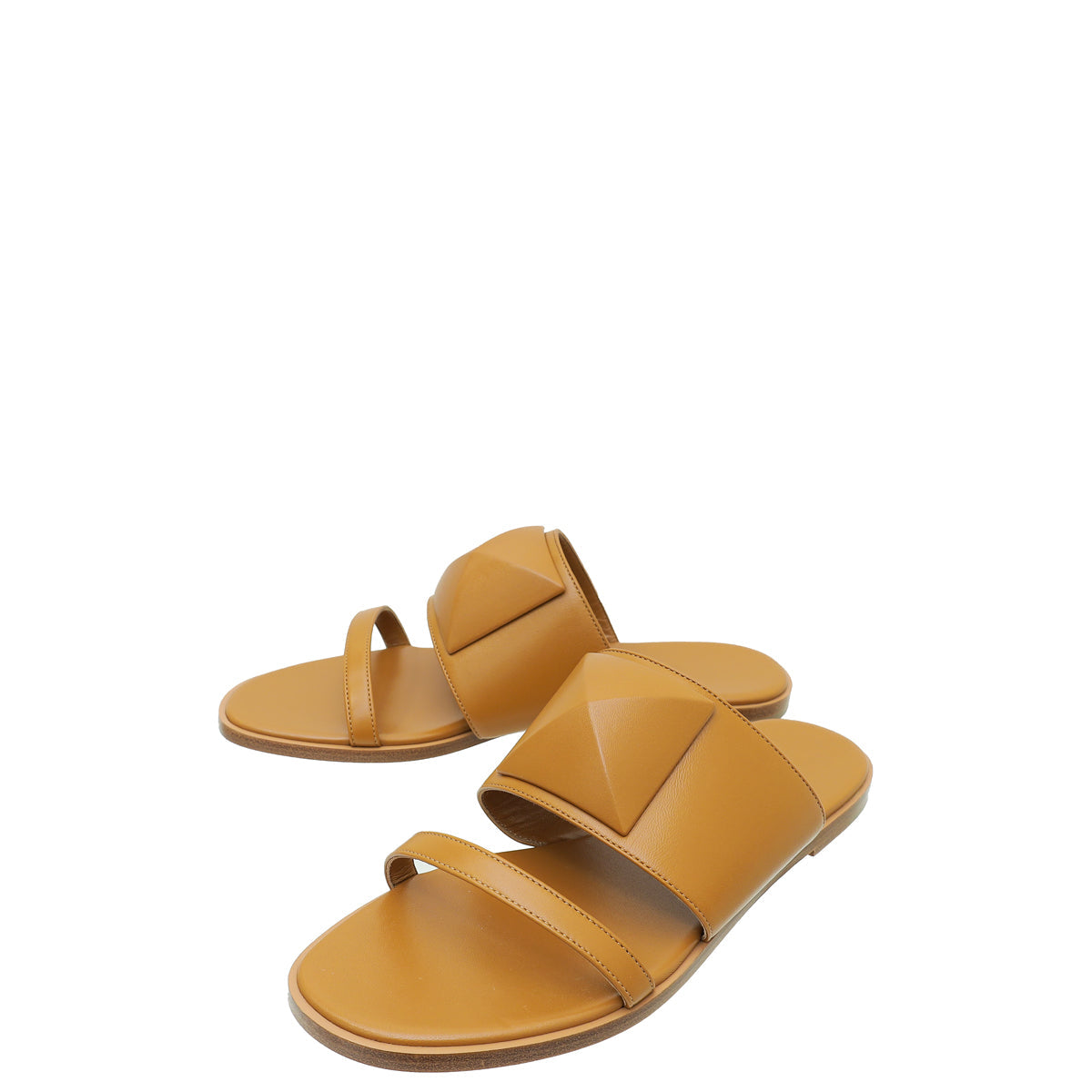 Hermes Beige Dore Caia Nappa Sandal 38