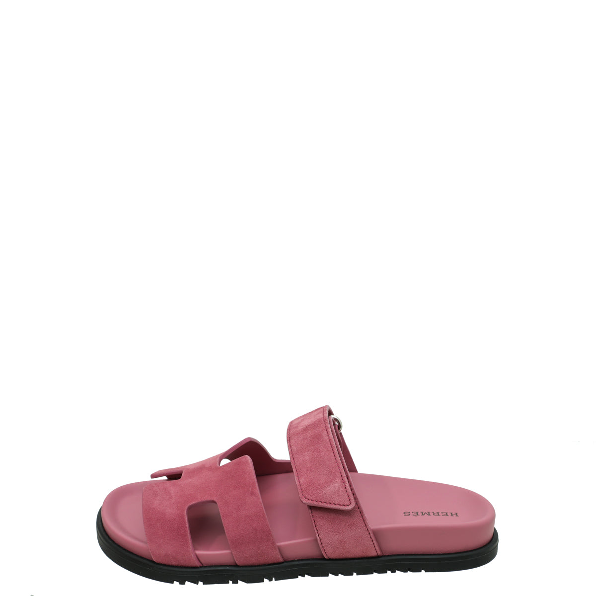 Hermes Rose Aphrodite Suede Chypre Sandals 38