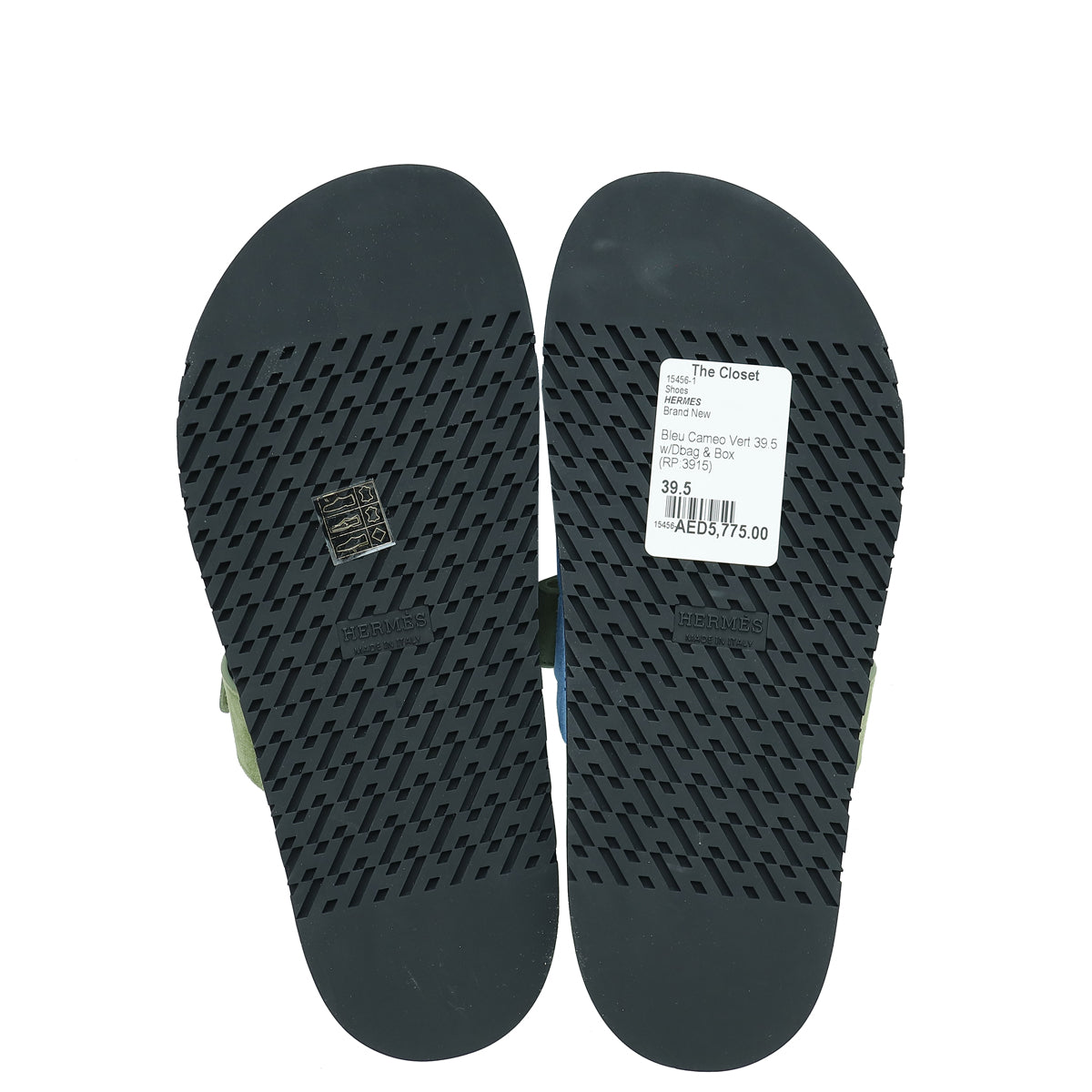 Hermes Bicolor Suede Goatskin Chypre Sandals 39.5
