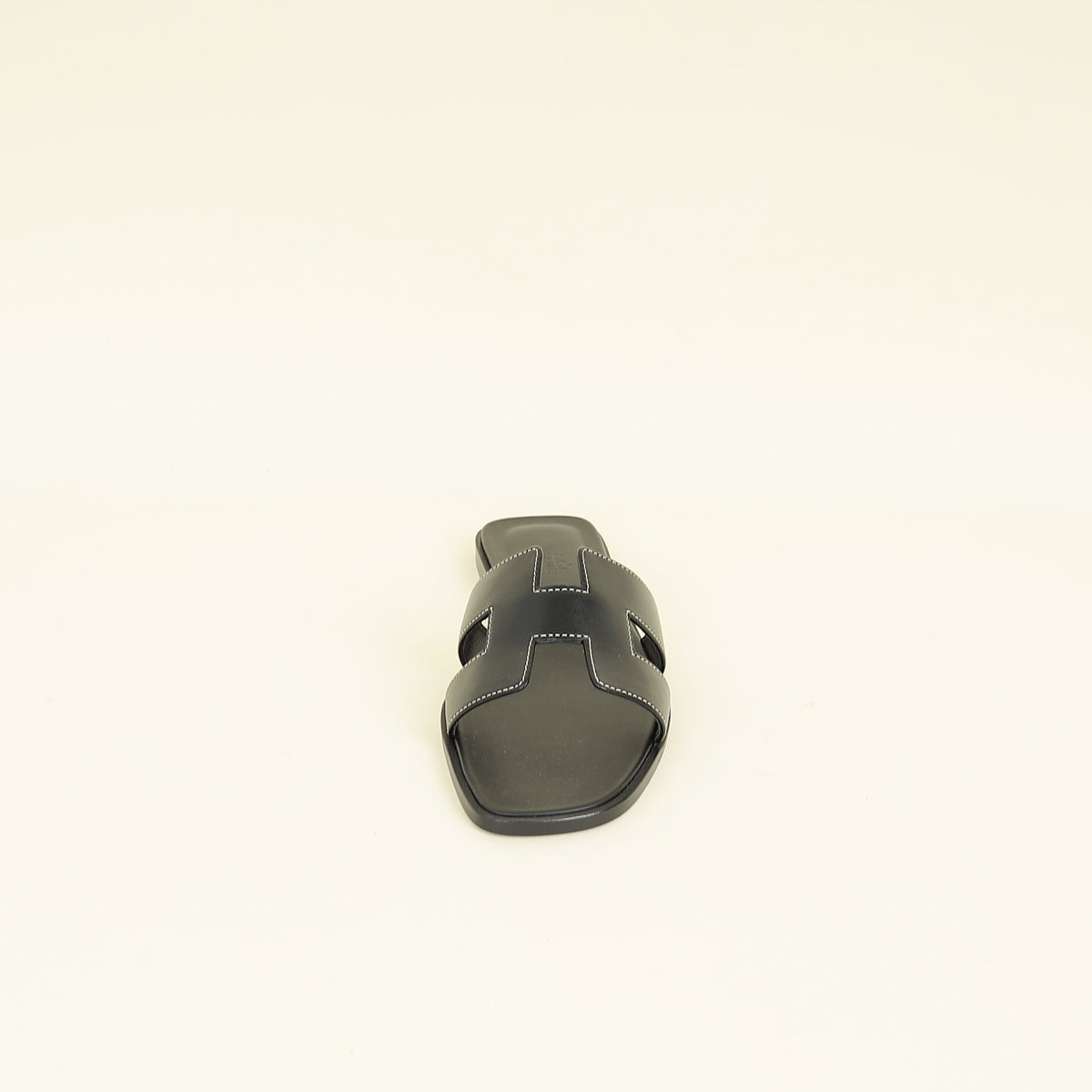 Hermes Noir Oran Sandal 39.5