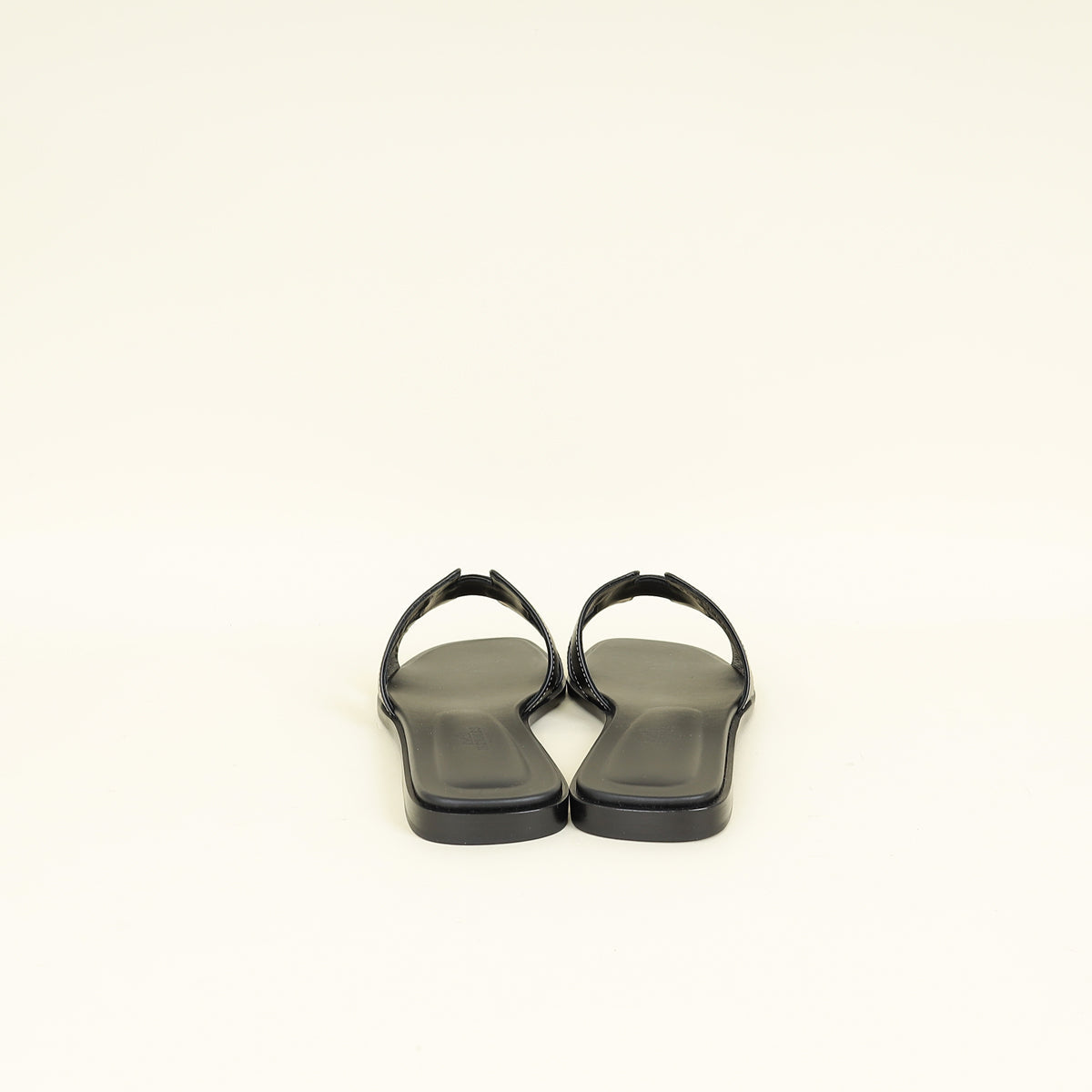 Hermes Noir Oran Sandal 39.5