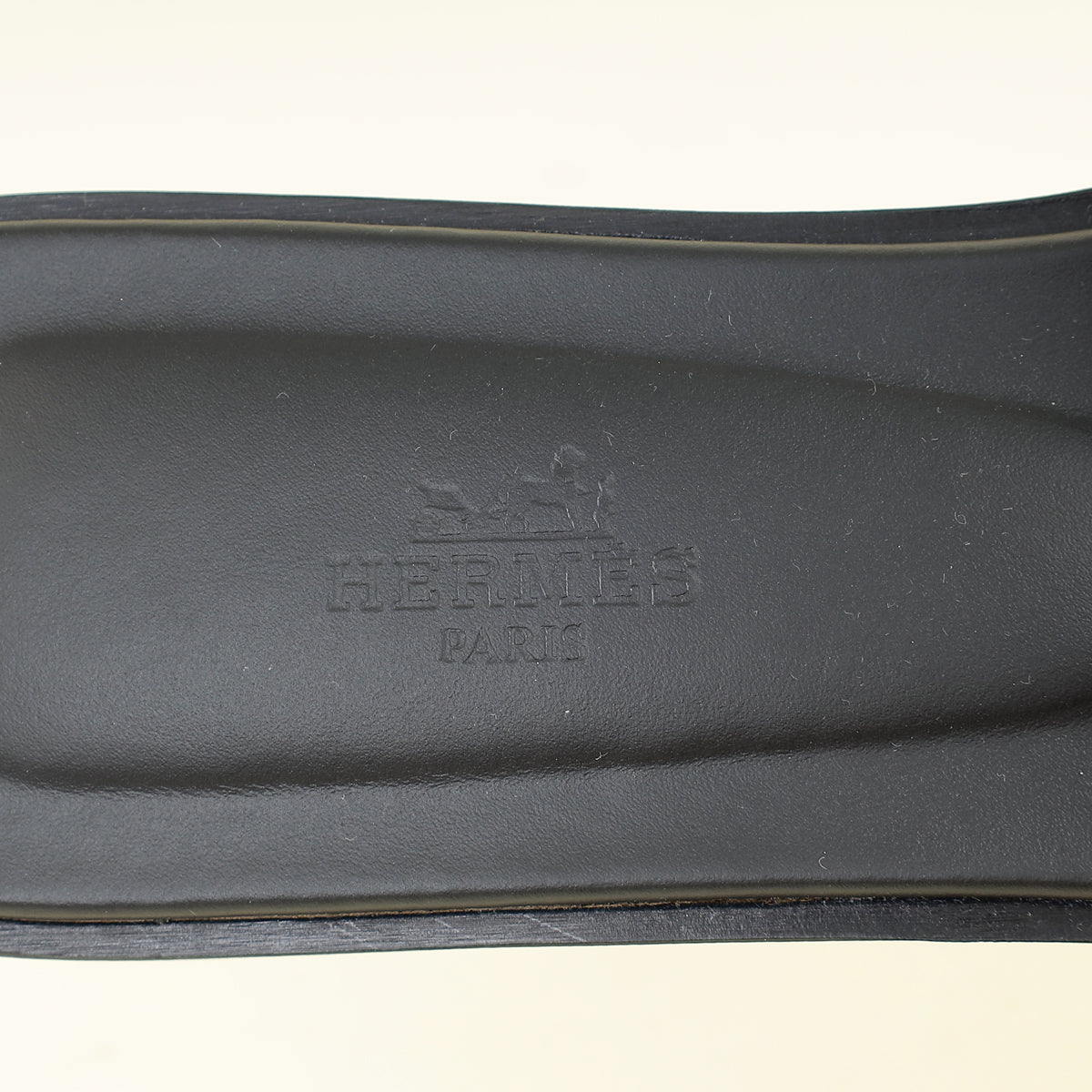 Hermes Noir Oran Sandal 39.5