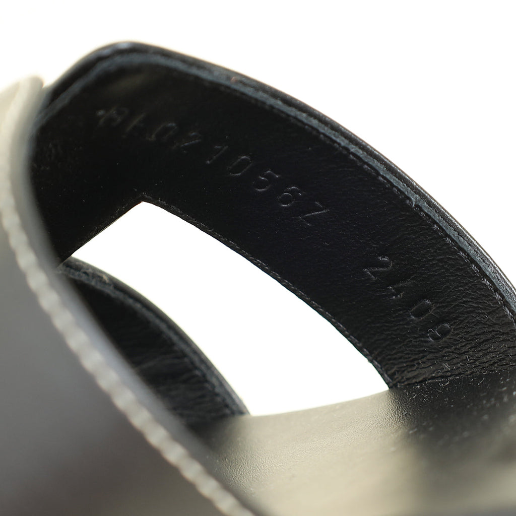 Hermes Noir Oran Sandal 39.5
