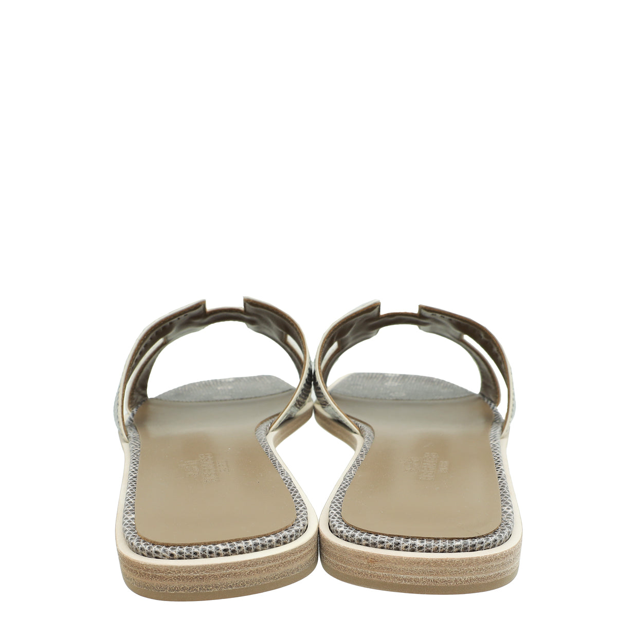 Hermes Ombre Oran Lizard Sandal 39