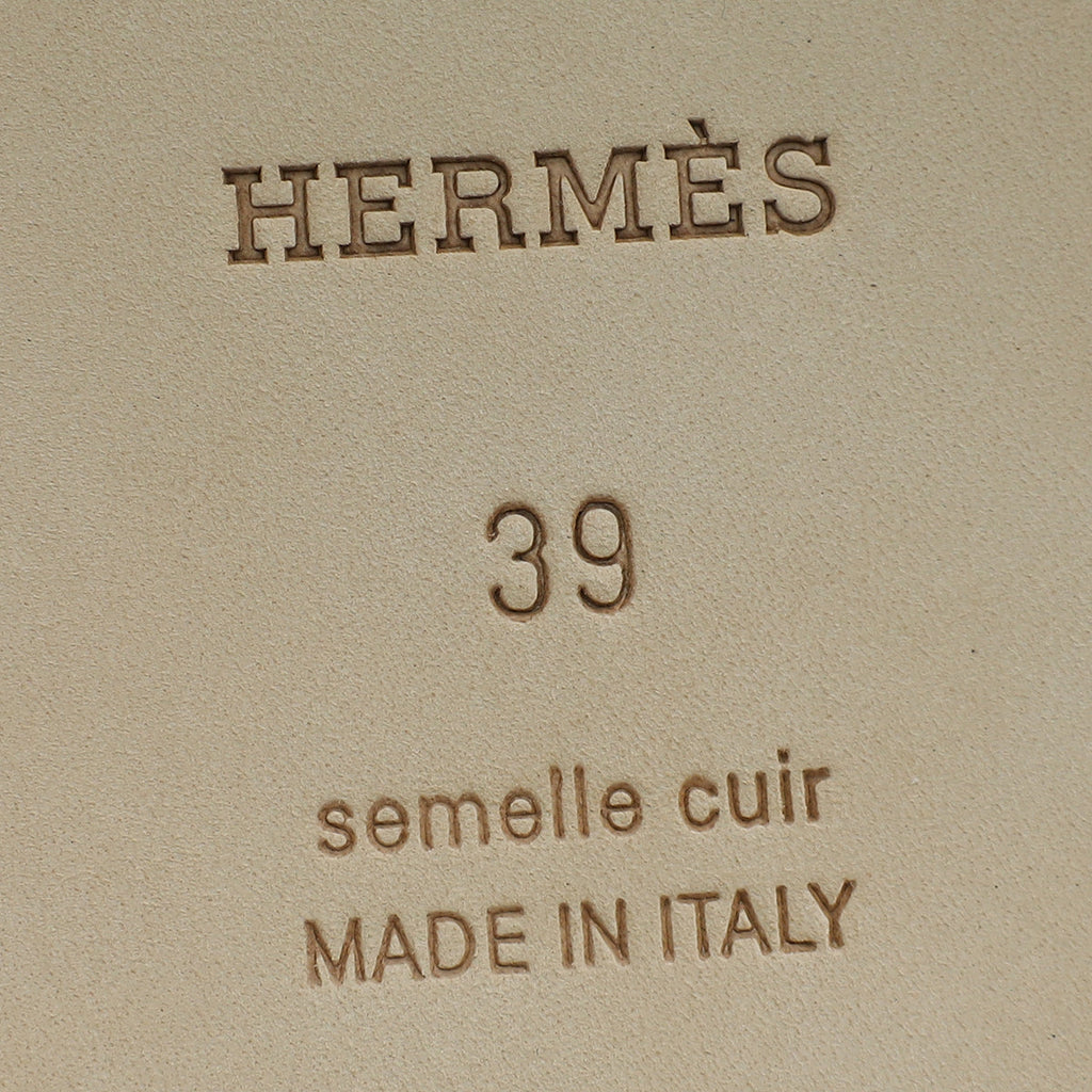 Hermes Ombre Oran Lizard Sandal 39