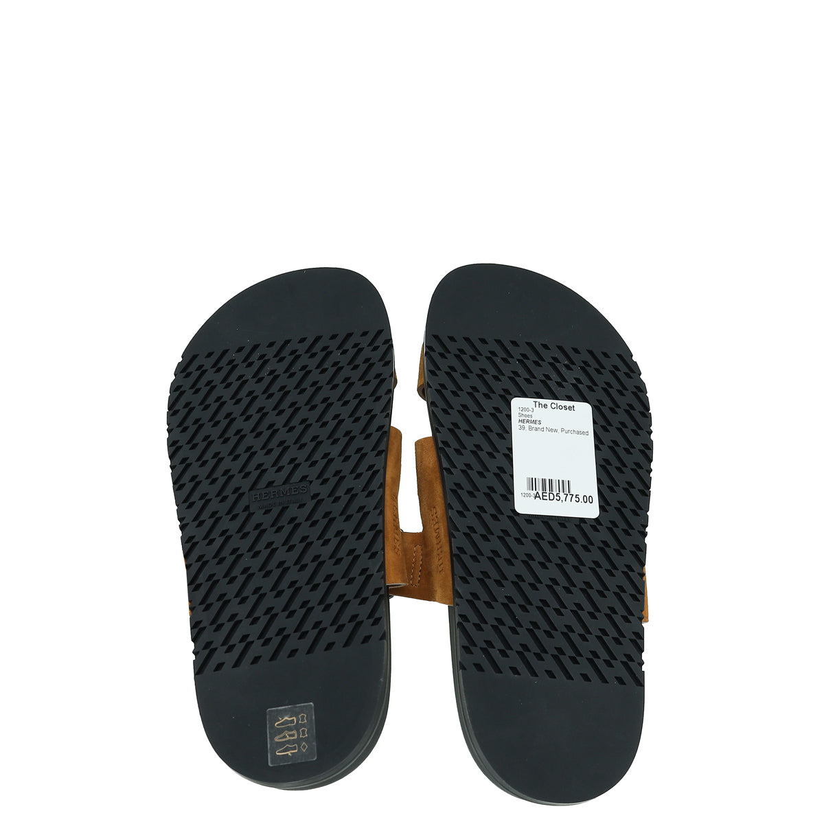 Hermes Natural Suede Goatskin Chypre Sandal 39