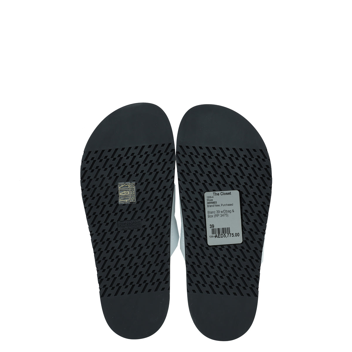Hermes Blanc Chypre Sandal 39