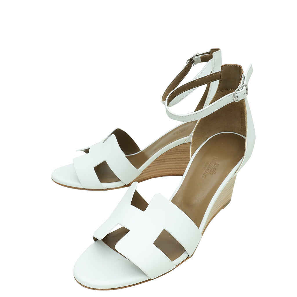 Hermes Blanc Legend Sandal 39