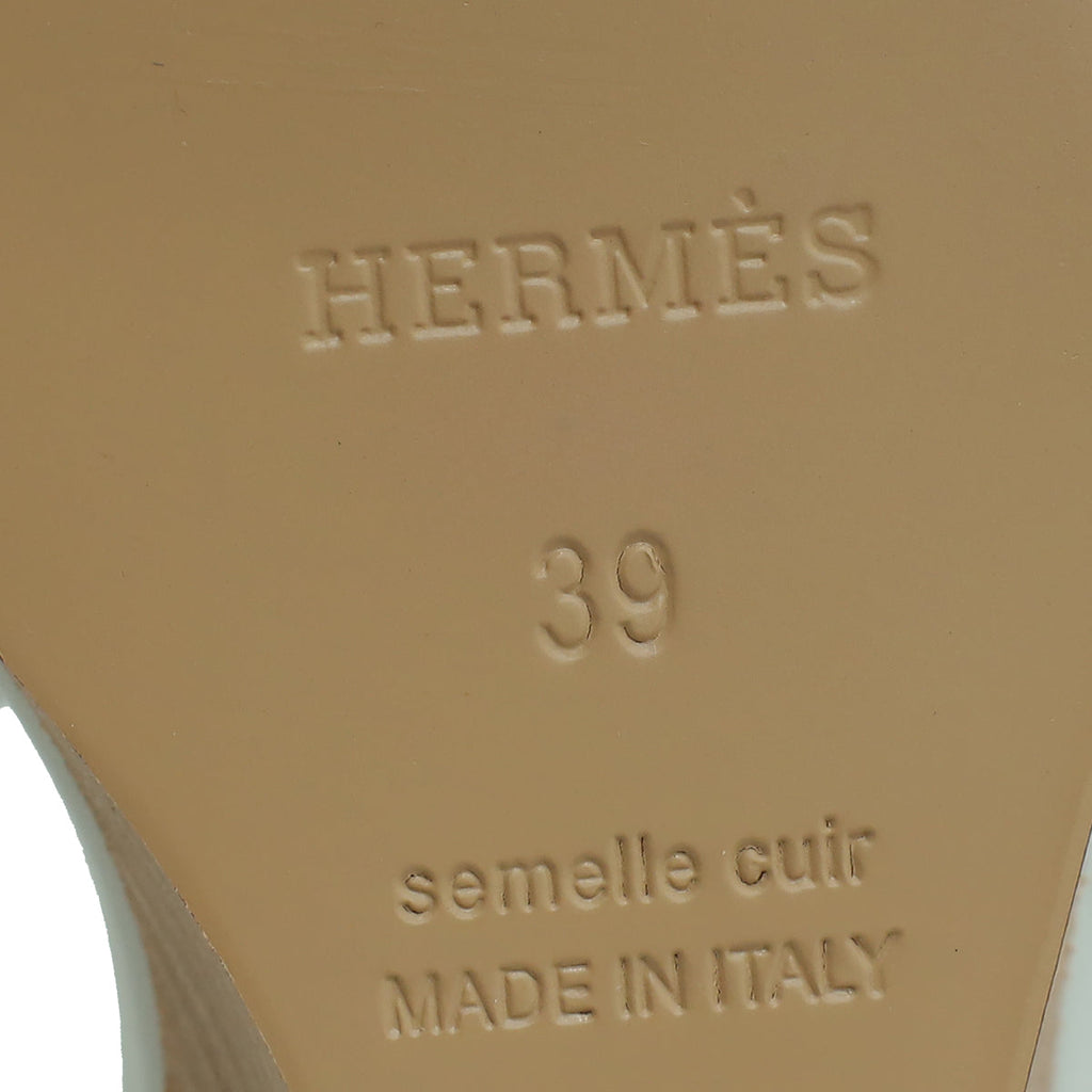 Hermes Blanc Legend Sandal 39