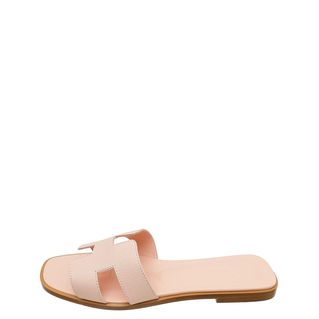 Hermes Rose Pale Oran Sandal 39