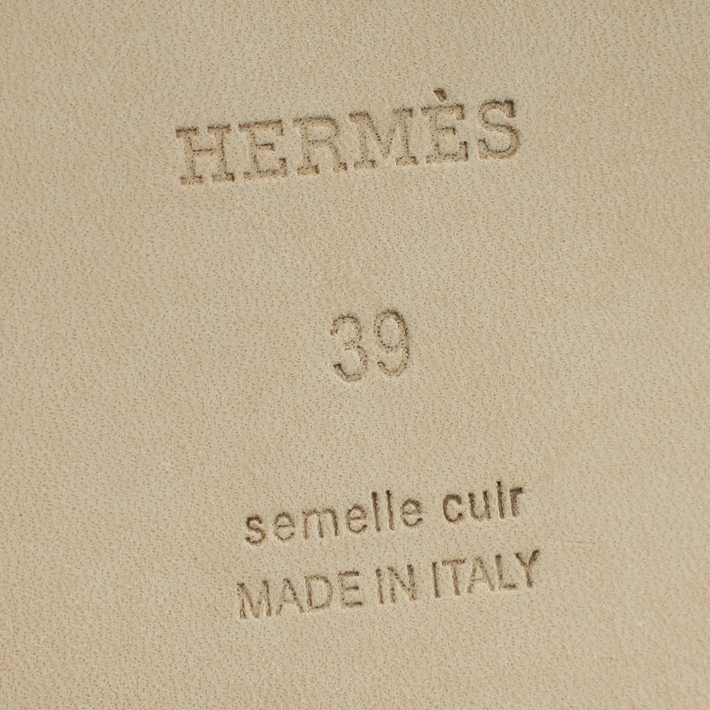 Hermes Rose Pale Oran Sandal 39
