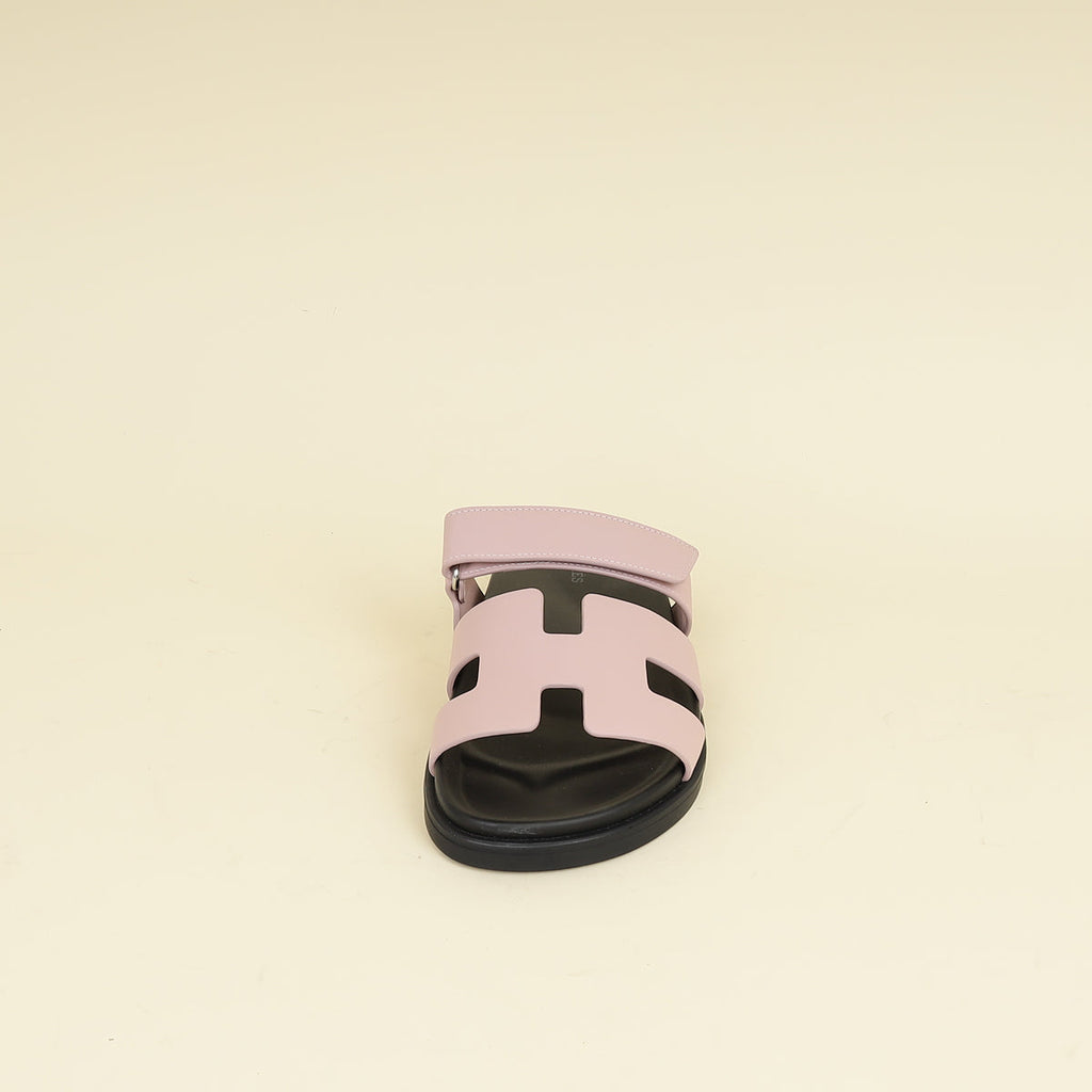 Hermes Rose Cancan Chypre Sandals 39