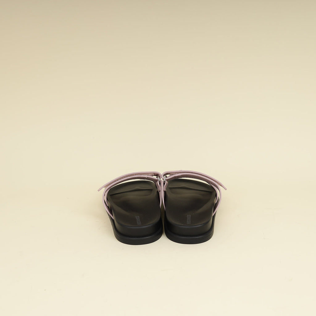 Hermes Rose Cancan Chypre Sandals 39