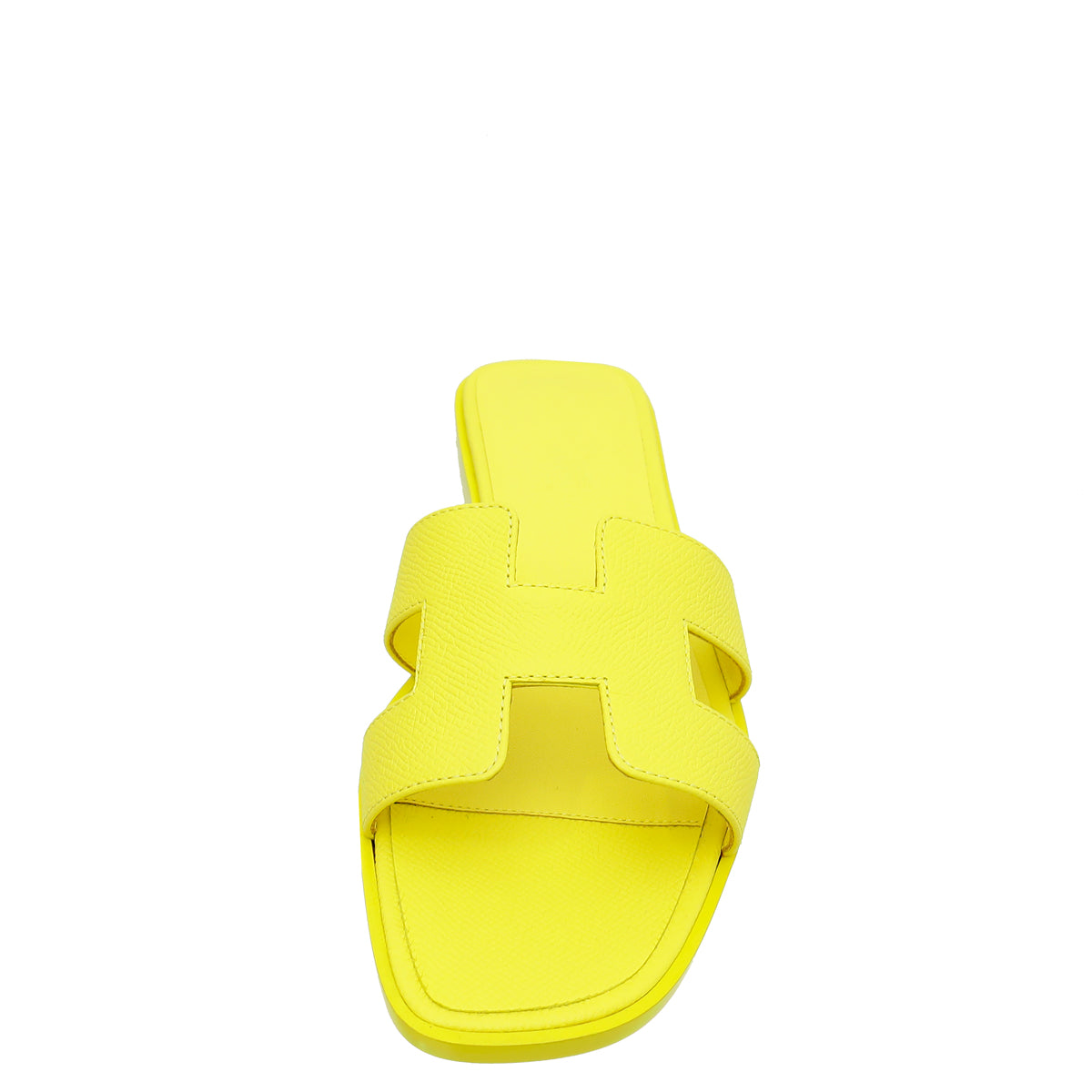 Hermes Cuir Jaune Oran Sandal 39