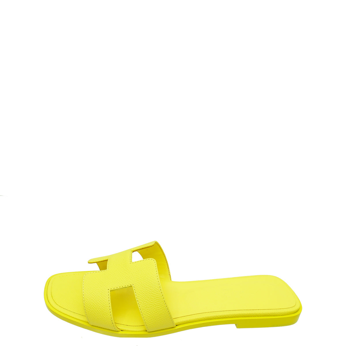 Hermes Cuir Jaune Oran Sandal 39