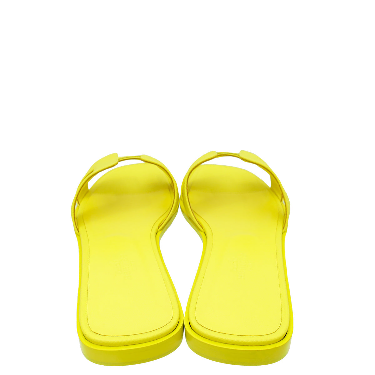 Hermes Cuir Jaune Oran Sandal 39