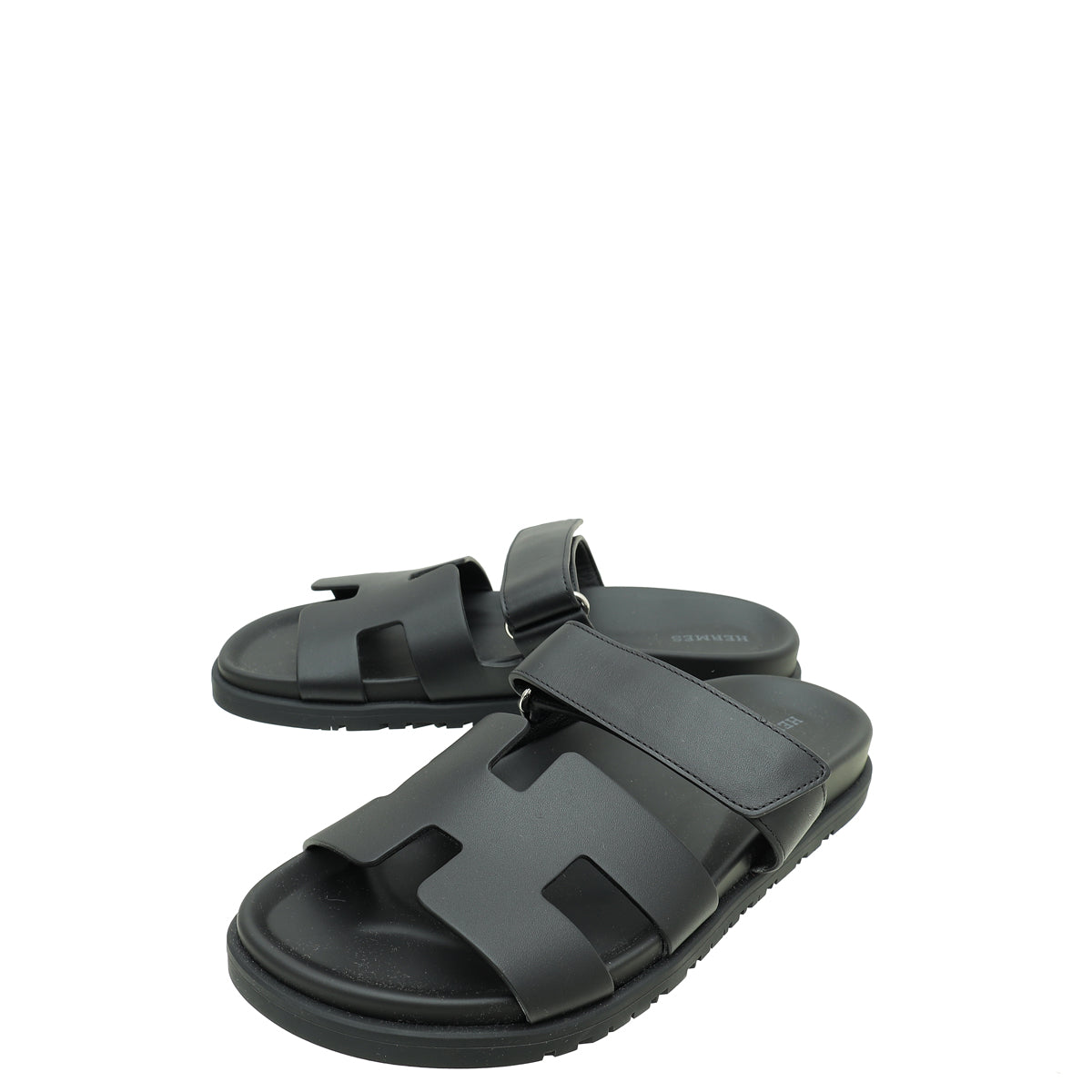 Hermes Noir Chypre Sandal 39