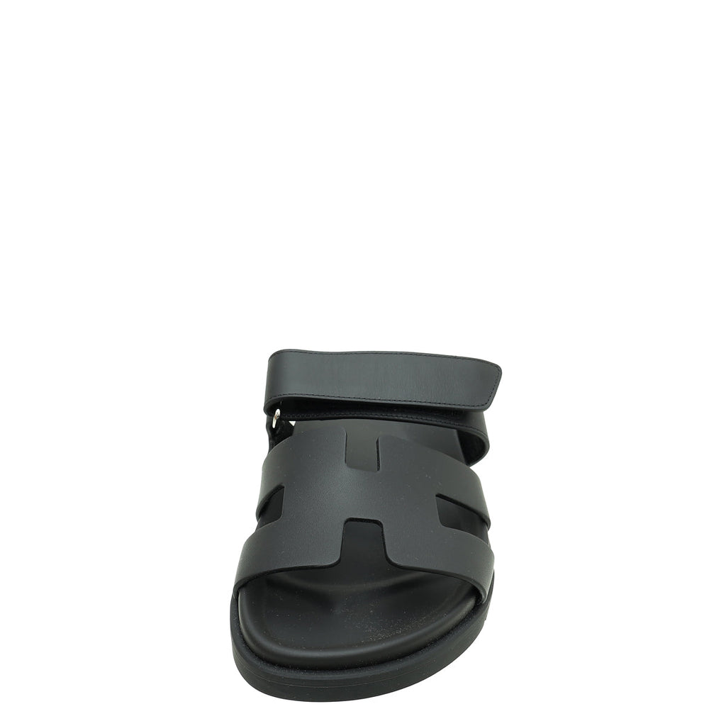 Hermes Noir Chypre Sandal 39