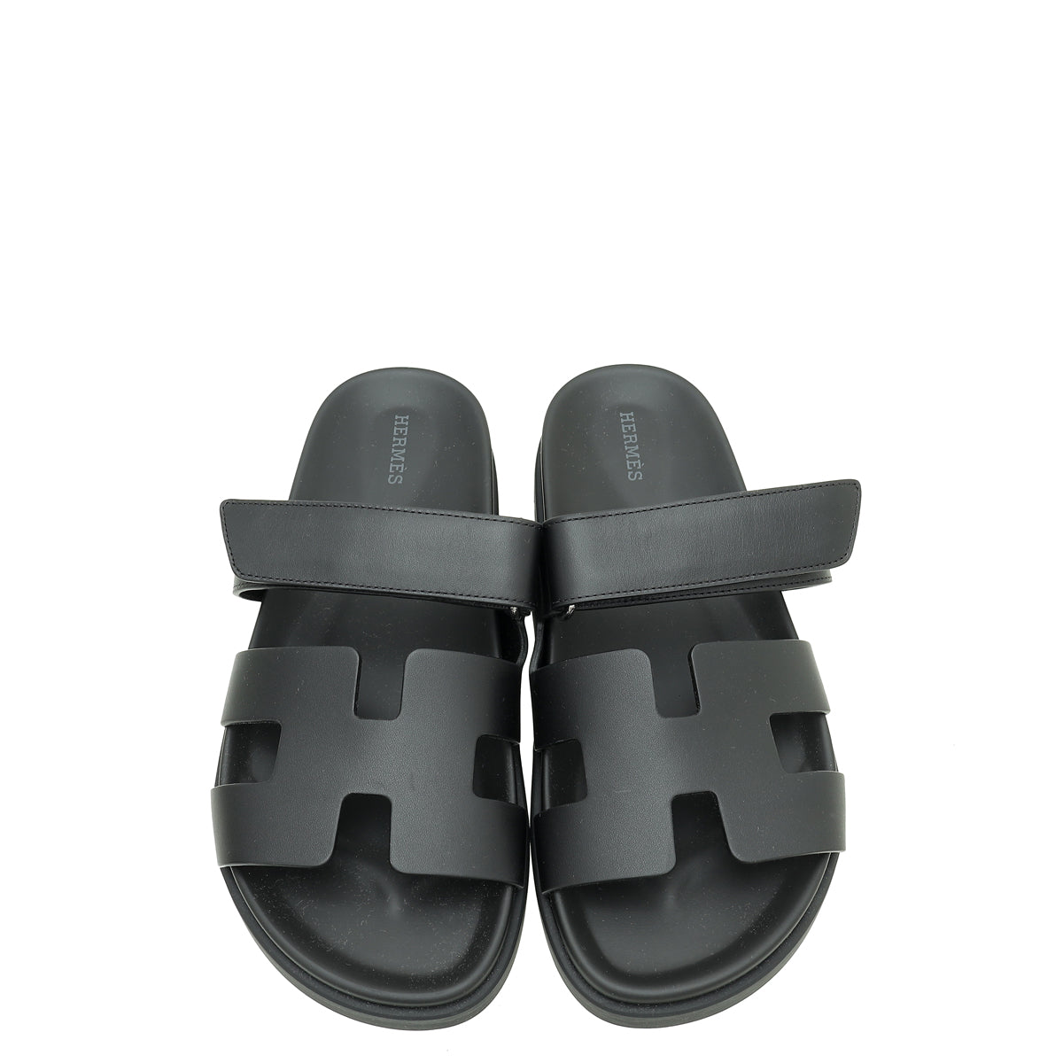 Hermes Noir Chypre Sandal 39