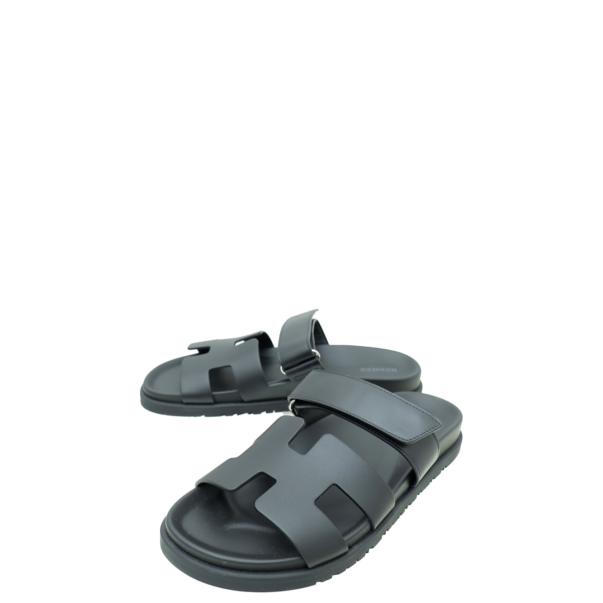 Hermes Noir Chypre Sandal 39