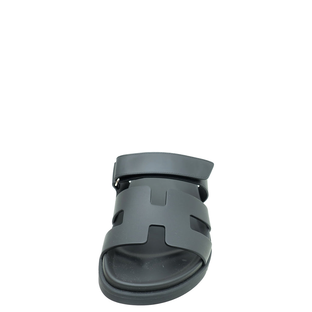 Hermes Noir Chypre Sandal 39