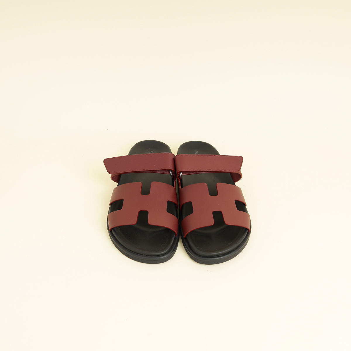 Hermes Rouge H Chypre Sandals 39