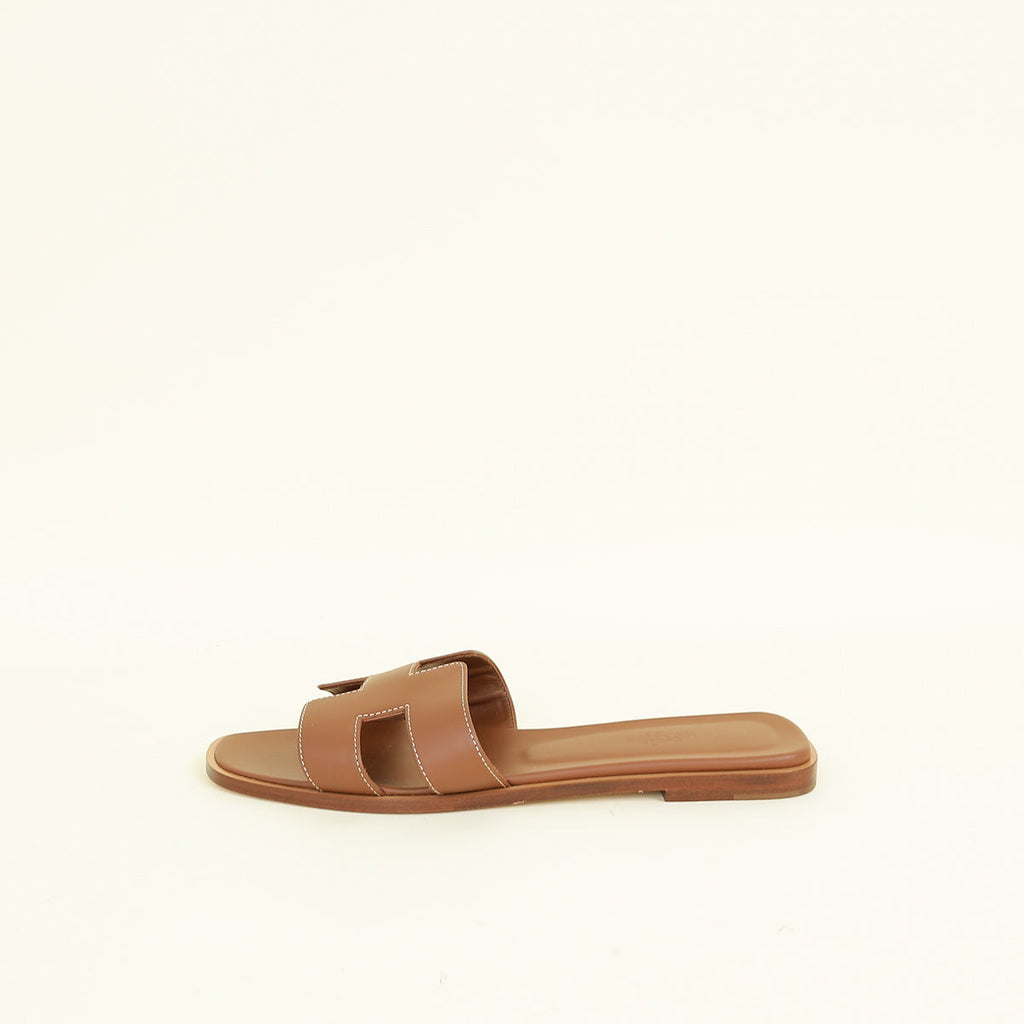 Hermes Gold Oran Sandal 40.5