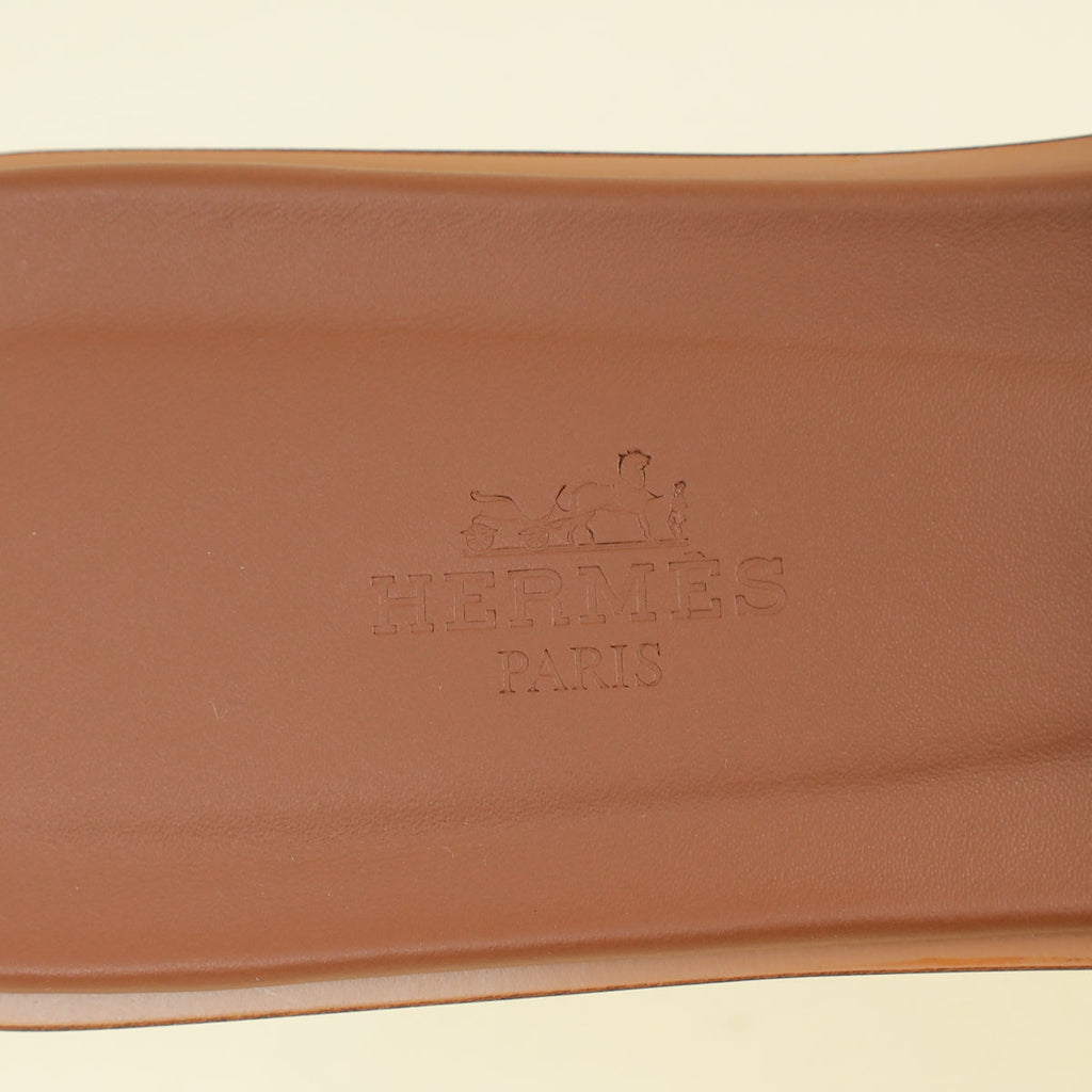 Hermes Gold Oran Sandal 40.5