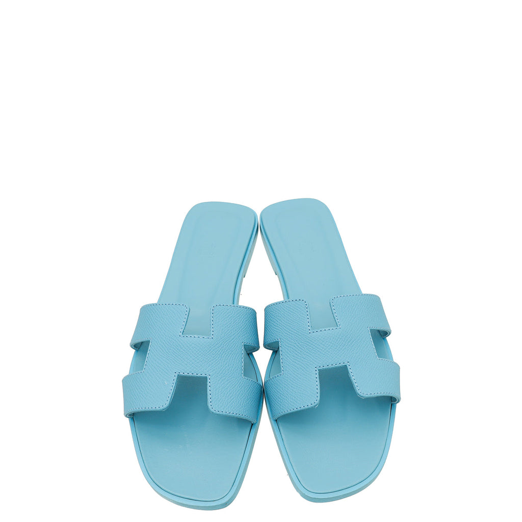 Hermes Bleu Littoral Oran Sandal 40