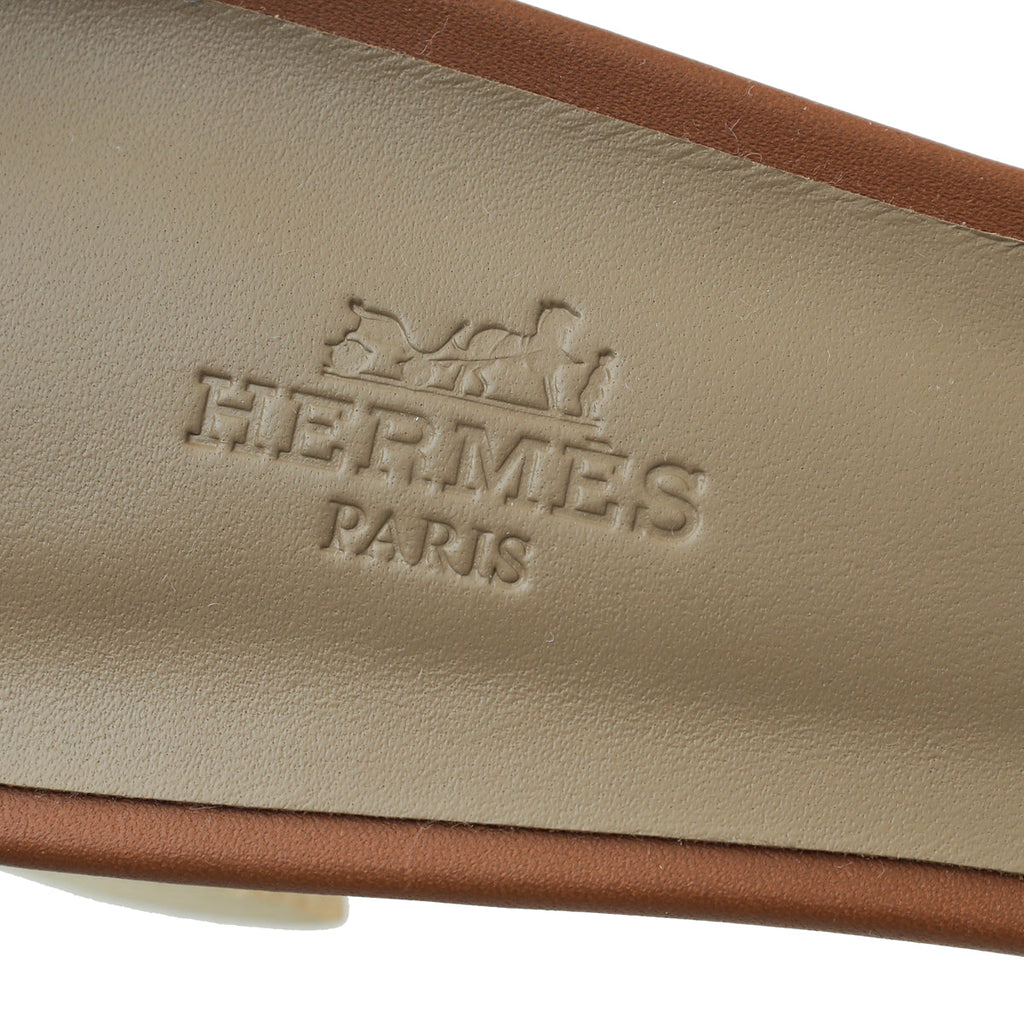 Hermes Gold Oasis Sandal 40