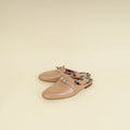 Hermes Beige Sarrazin Patterned Insole Oz Mule 40
