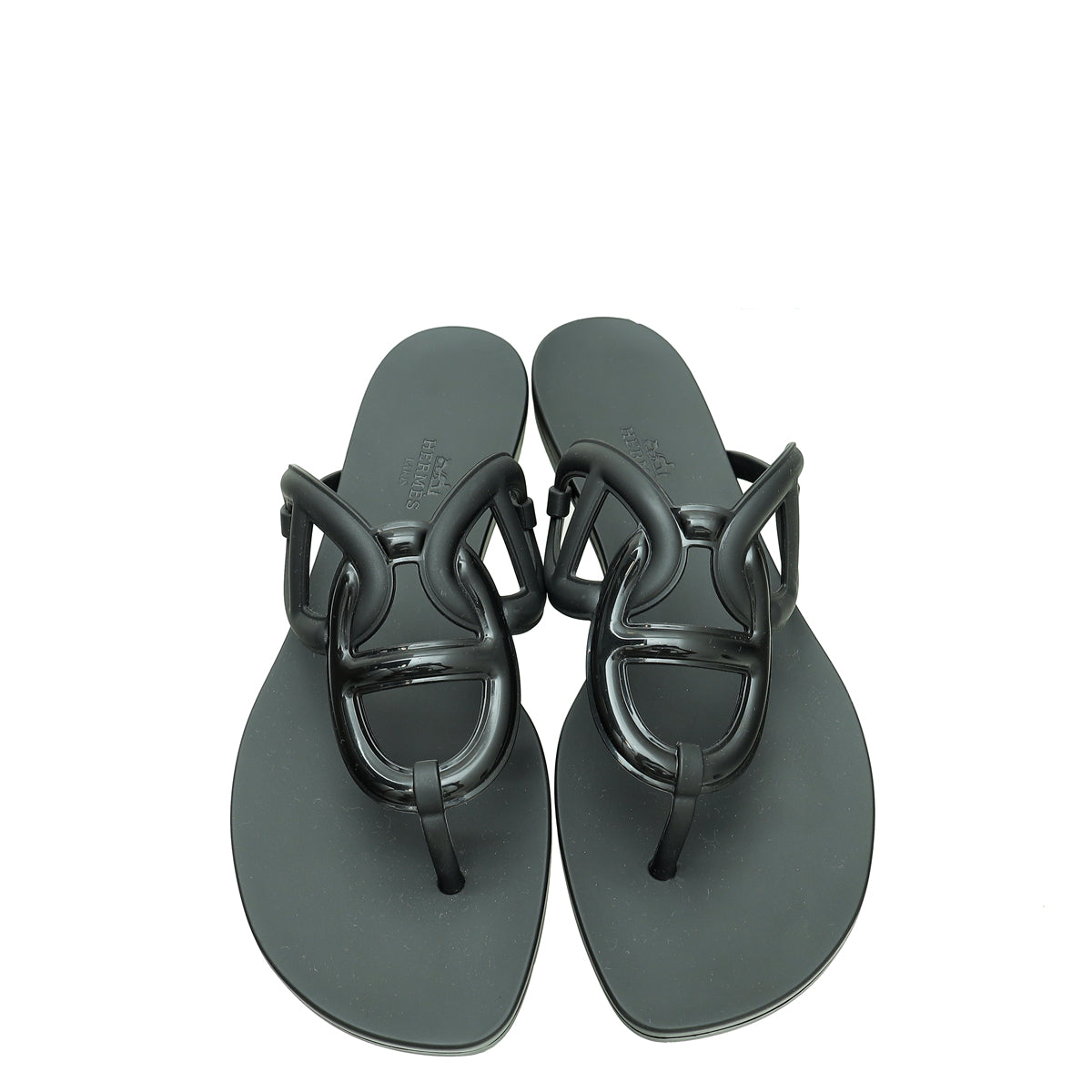 Hermes Noir Egerie Waterproof TPU Sandal 40