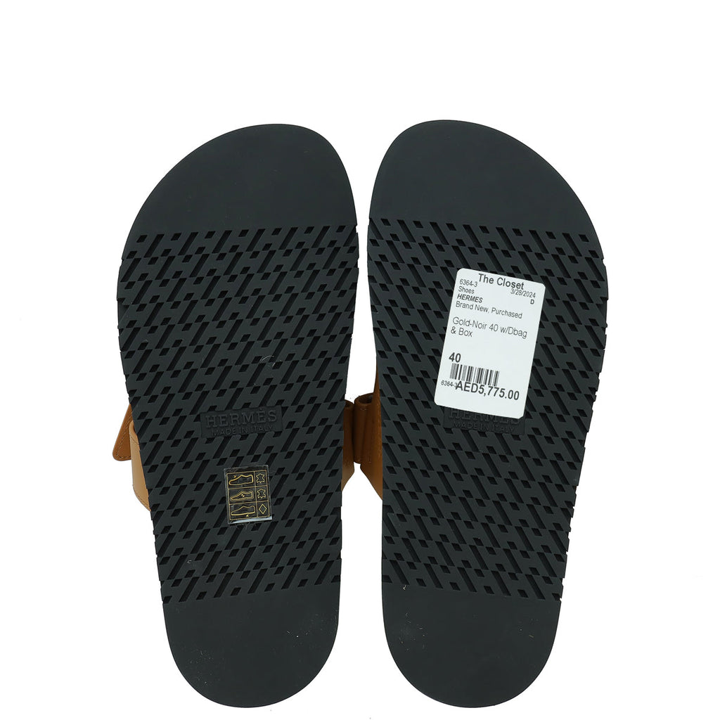 Hermes Bicolor Chypre Sandals 40