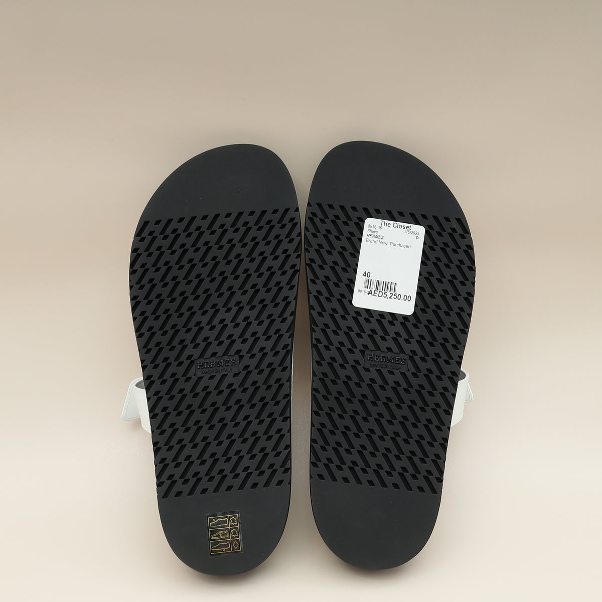 Hermes Blanc Chypre Sandal 40
