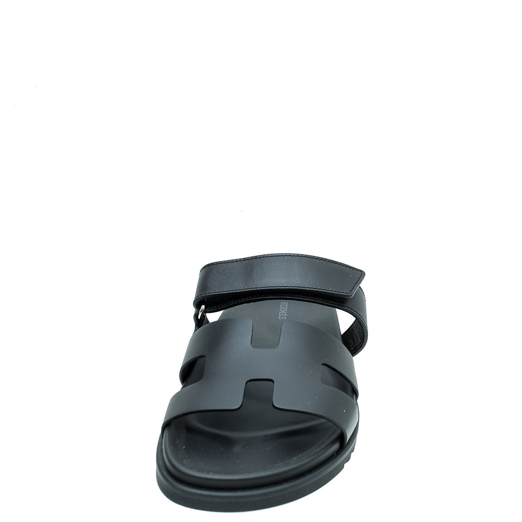 Hermes Black Chypre Sandals 40