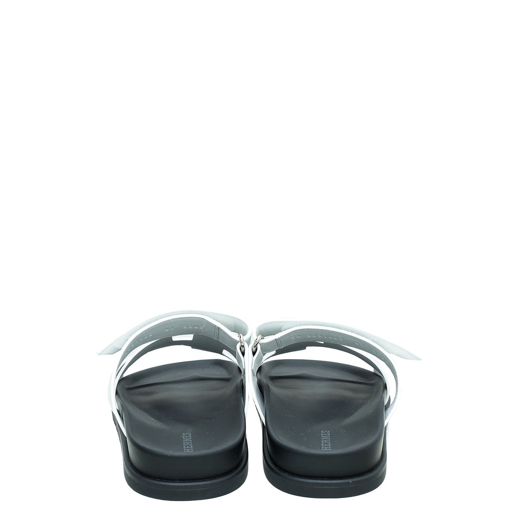Hermes Blanc Chypre Sandal 40