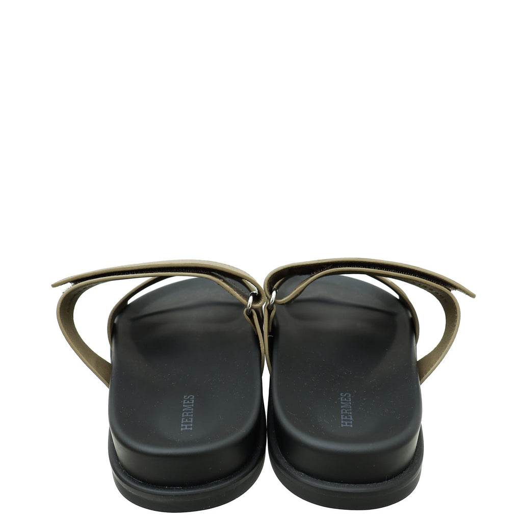 Hermes Etoupe Chypre Sandal 41.5