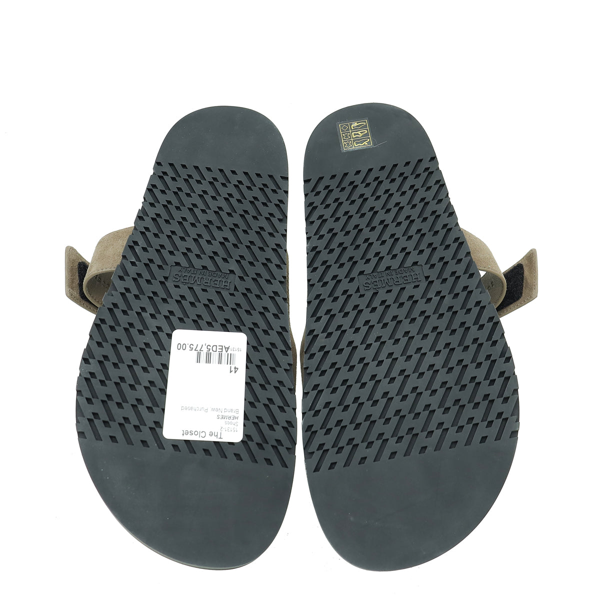 Hermes Etoupe Chypre Goatskin Sandal 41