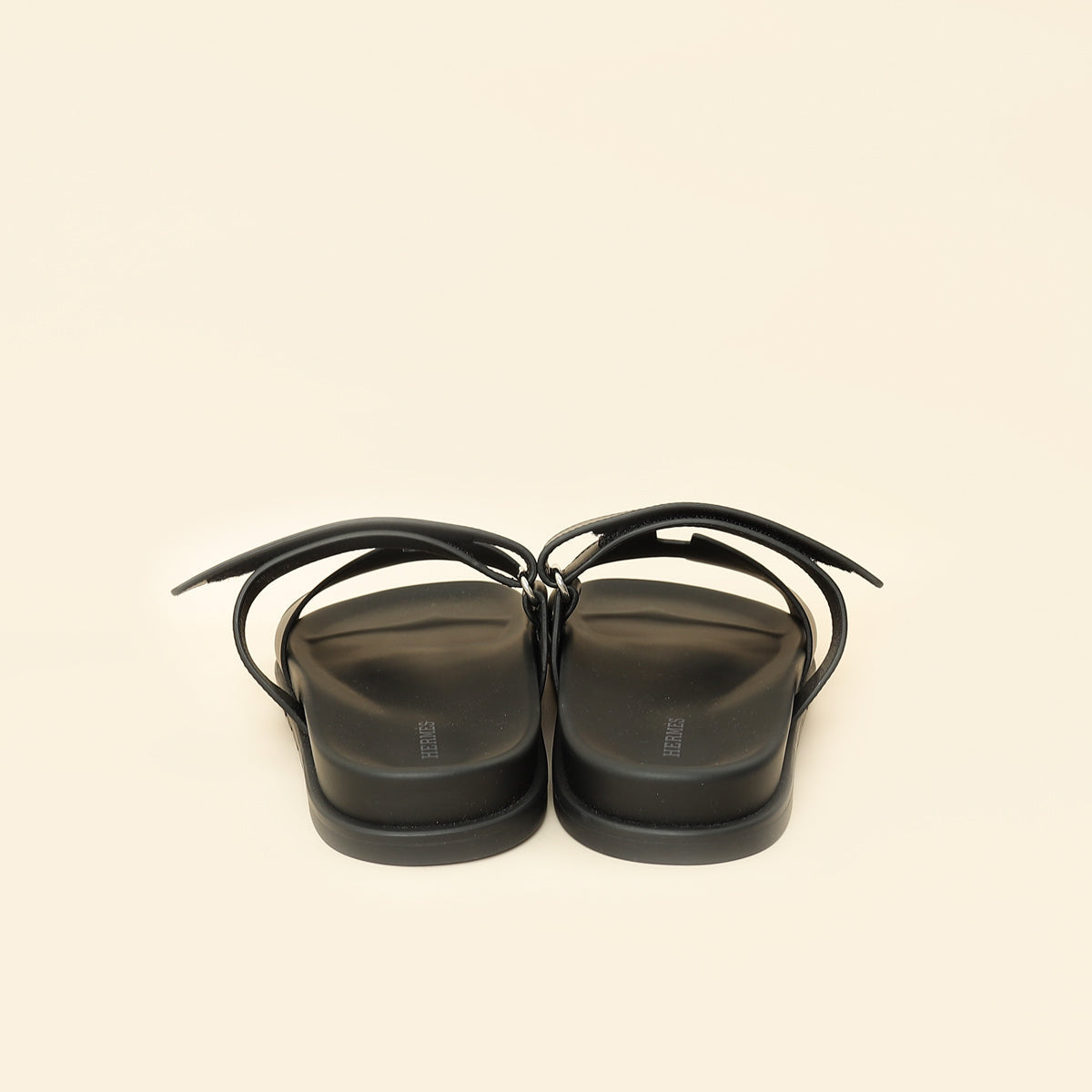 Hermes Black Chypre Sandals 41