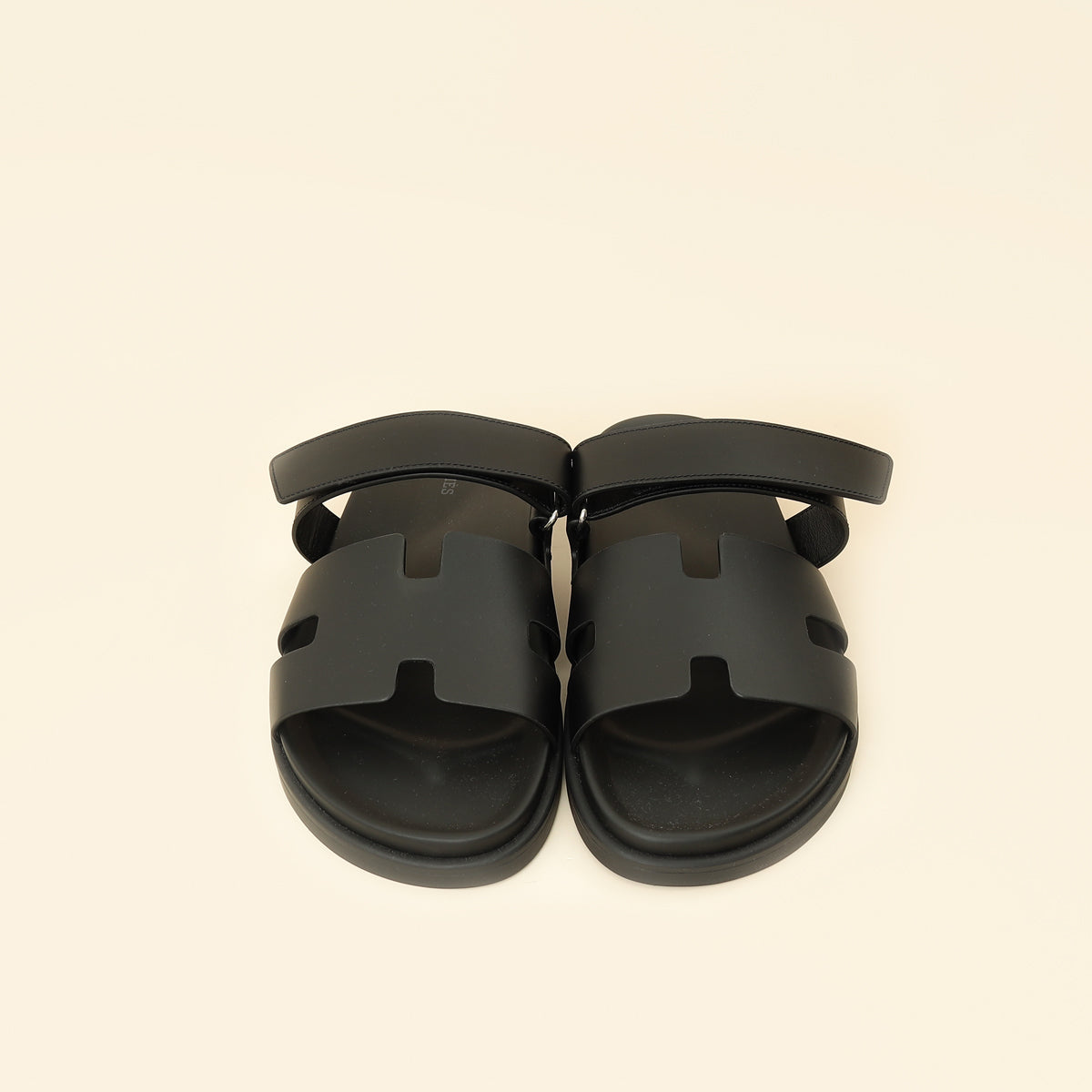 Hermes Black Chypre Sandals 41