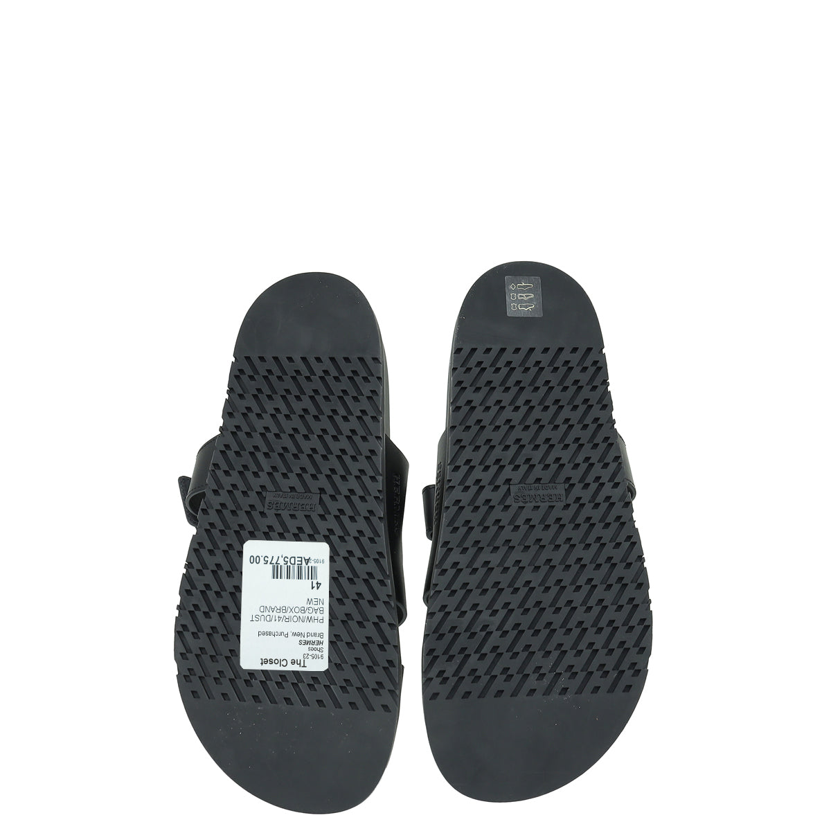 Hermes Noir Chypre Calfskin Sandal 41