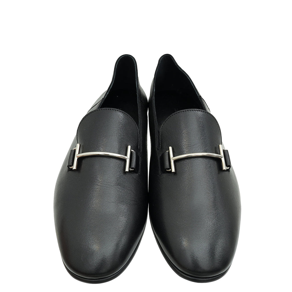 Hermes Noir Saga Loafers 42.5