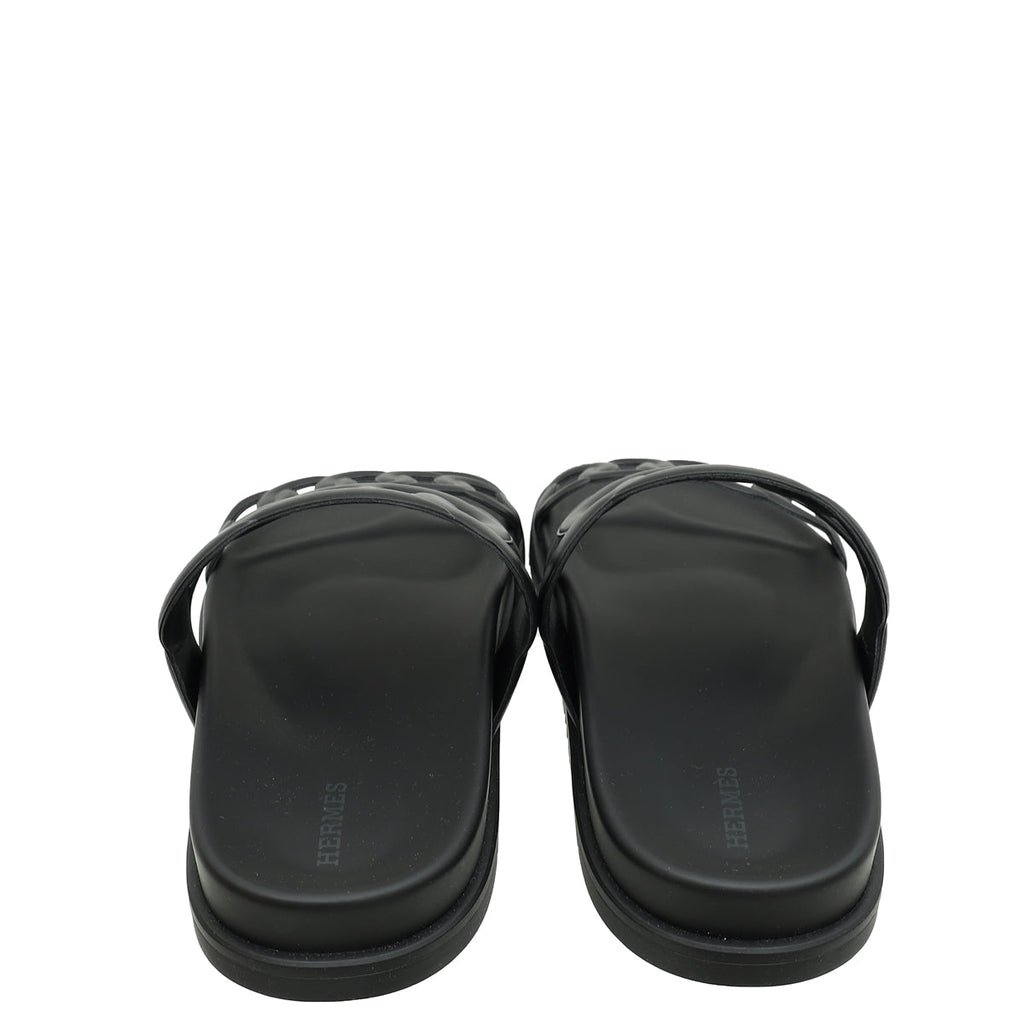 Hermes Noir Extra Sandal 42