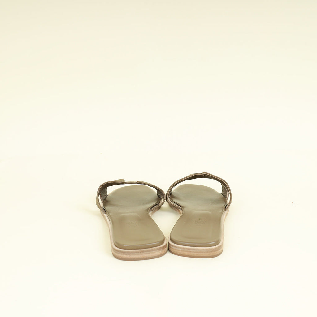 Hermes Etoupe Oran Sandal 42