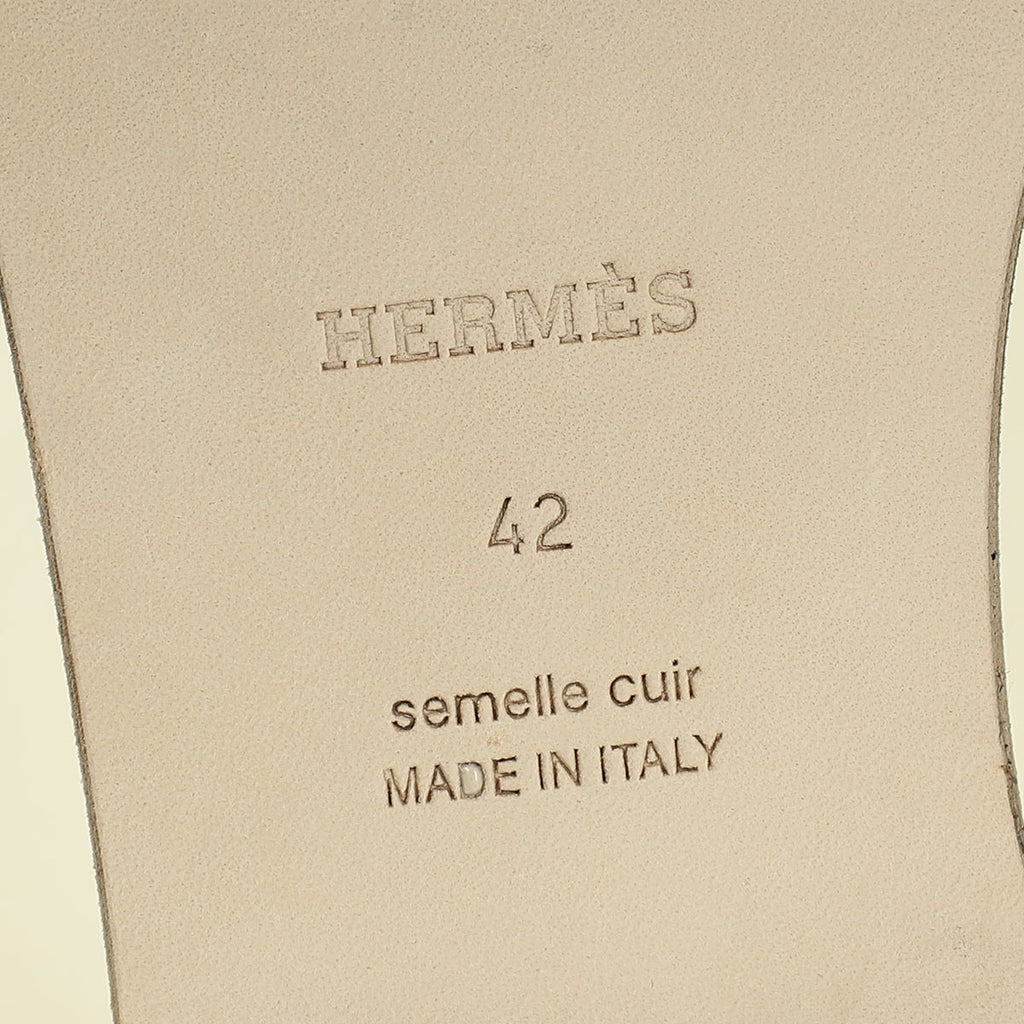 Hermes Etoupe Oran Sandal 42
