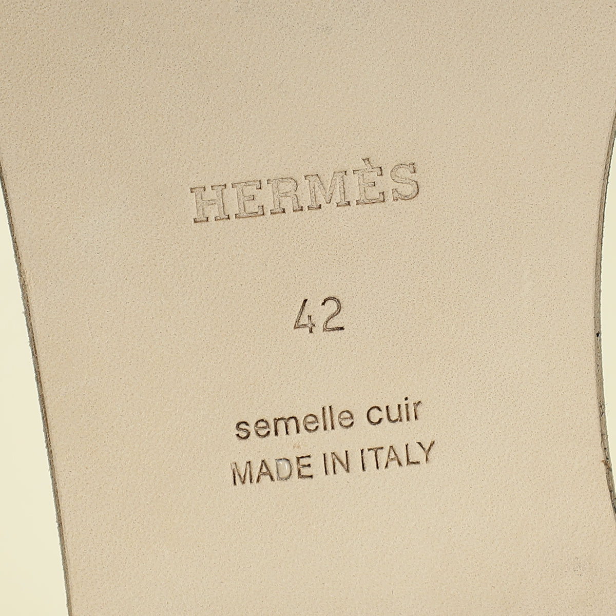 Hermes Etoupe Oran Sandal 42