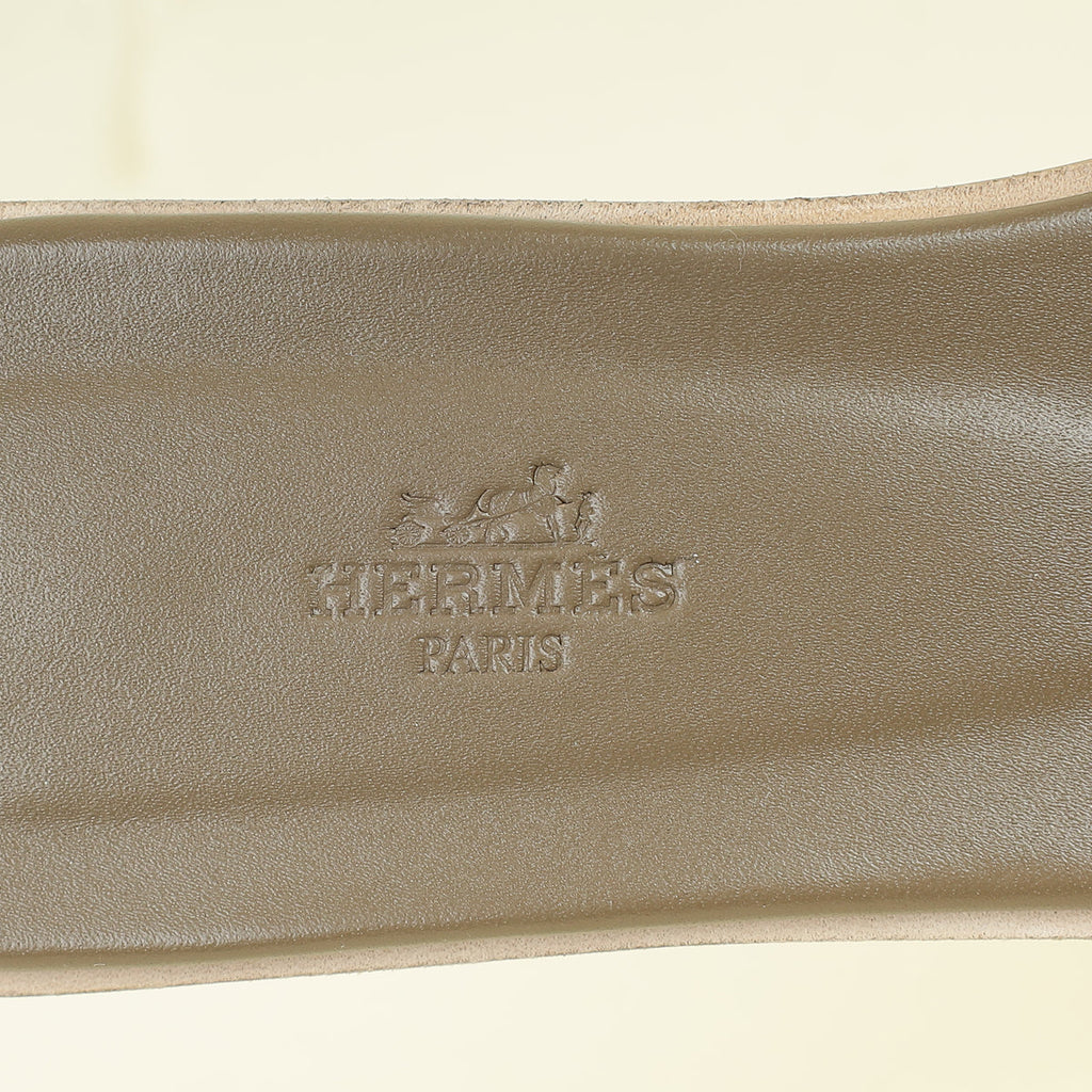 Hermes Etoupe Oran Sandal 42