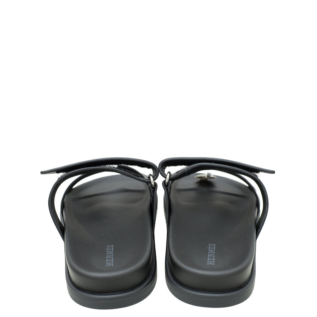 Hermes Noir Chypre Sandal 42